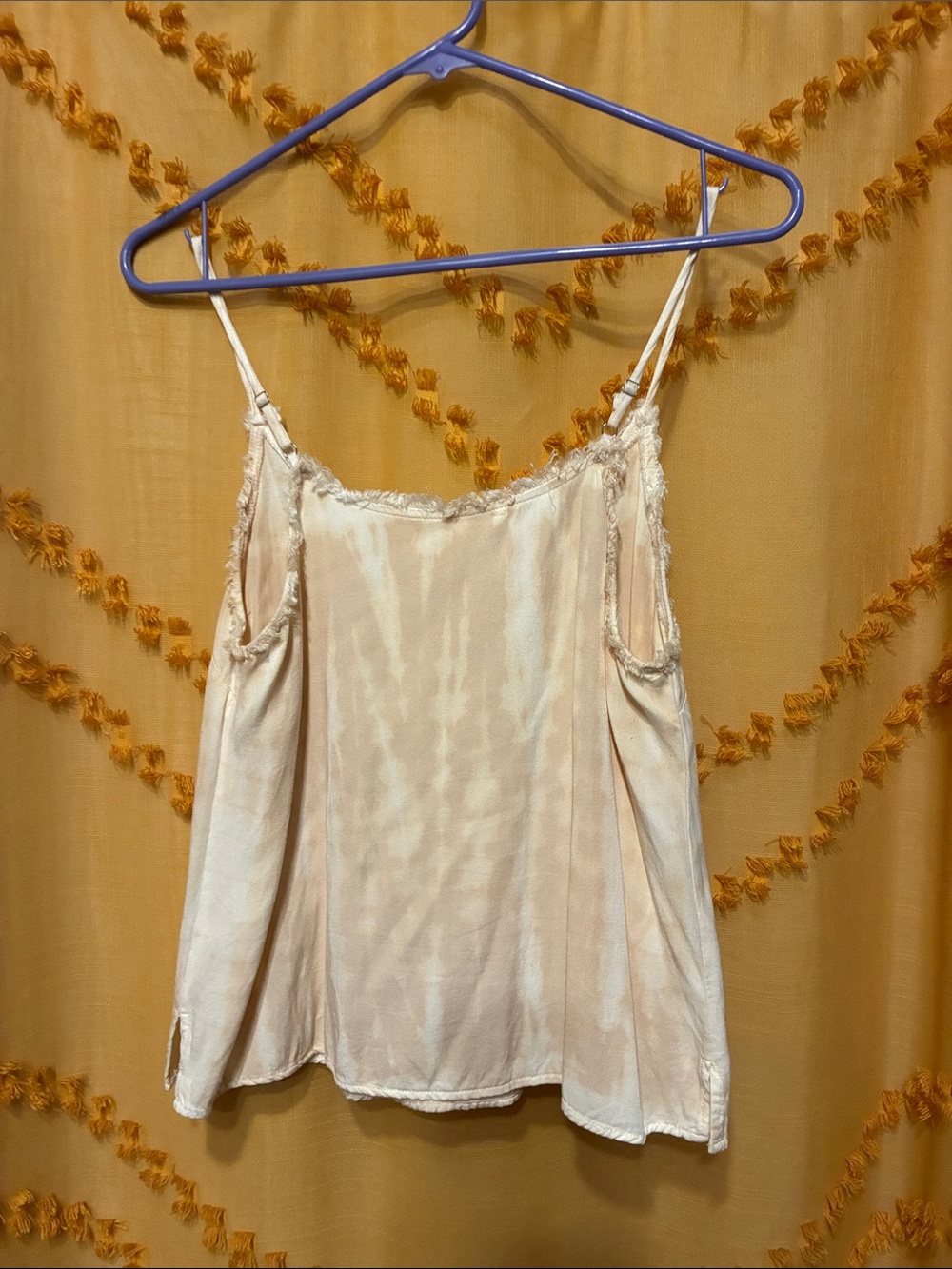 Mystree Cream Satin Spaghetti-Strap Cami